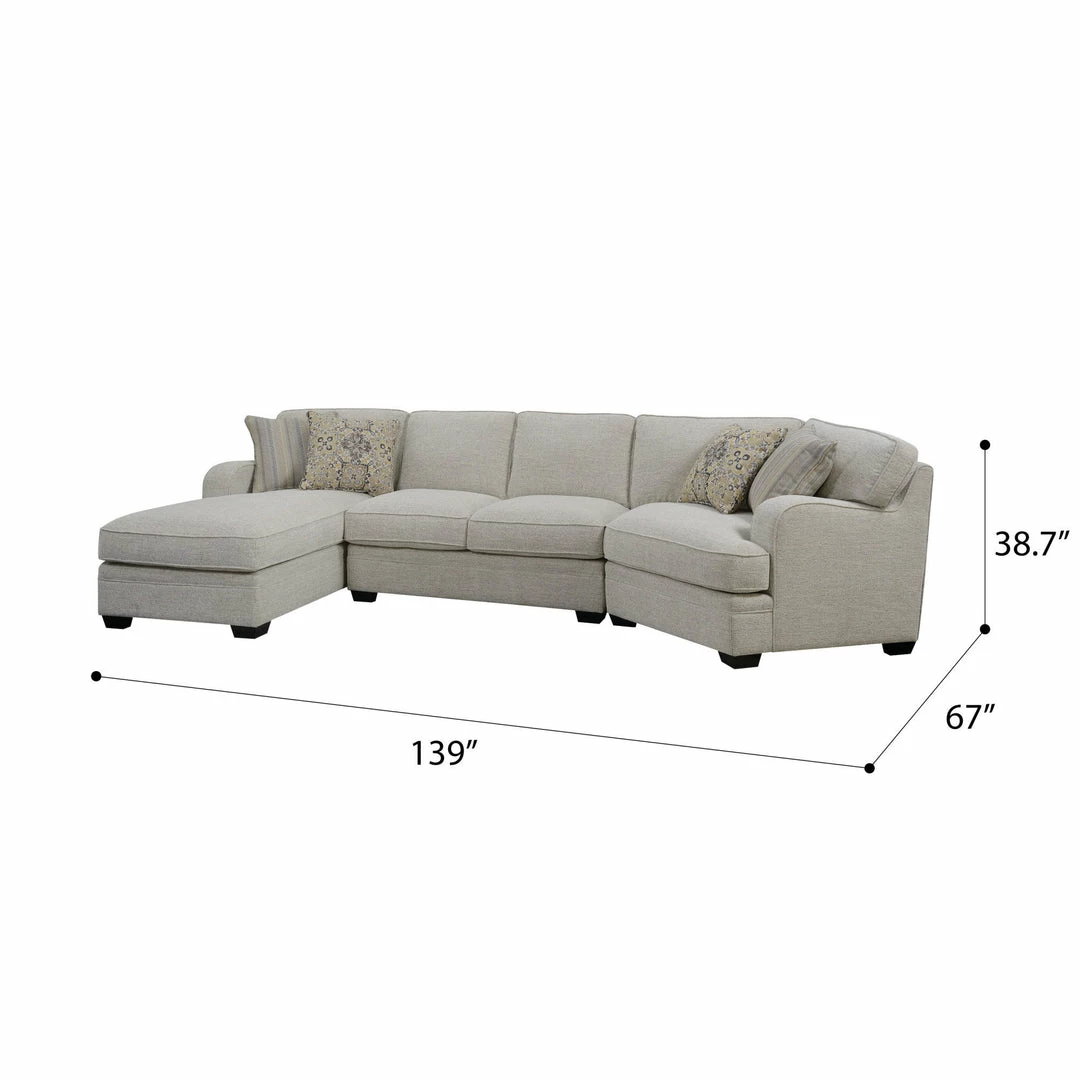 Best Sale ๐ Emerald Home Analiese Sectional, Ivory Tan โญ 14 Emerald Home Analiese Sectional, Ivory Tan