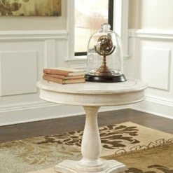 Ashley Furniture Mirimyn - White - Round Accent Table Tables