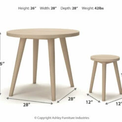 Ashley Furniture Blariden - Natural - Table Set (5/cn)