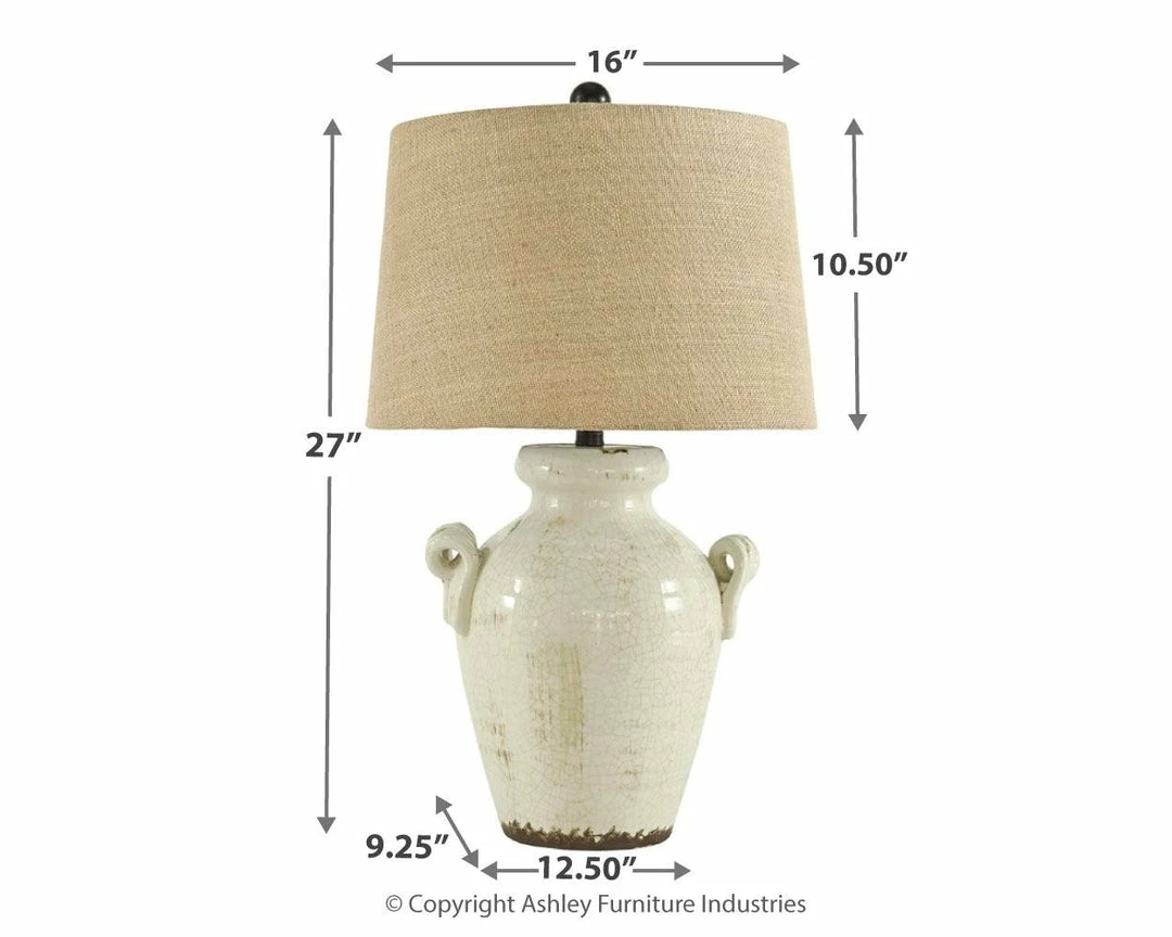 Best deal ✨ Ashley Furniture Accessories Emelda - Cream - Ceramic Table Lamp (1/cn) 🛒 4 Ashley Furniture Accessories Emelda - Cream - Ceramic Table Lamp (1/cn)