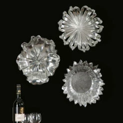 Uttermost Silver Flowers Wall Art, Set/3