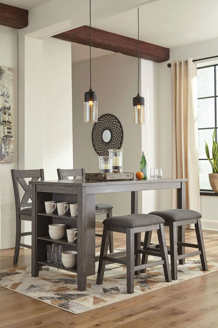 Best deal ✔️ Signature Design By Ashley® Dining Room Sets Caitbrook - Dark Gray - Rectangular Dining Room Counter Table, 2 Upholstered Stools, 2 Upholstered Barstools 🌟 3 Signature Design By Ashley® Dining Room Sets Caitbrook - Dark Gray - Rectangular Dining Room Counter Table, 2 Upholstered Stools, 2 Upholstered Barstools
