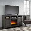 Signature Design By Ashley® Fireplaces Mayflyn - 62" TV Stand With Fireplace Insert Glass/Stone