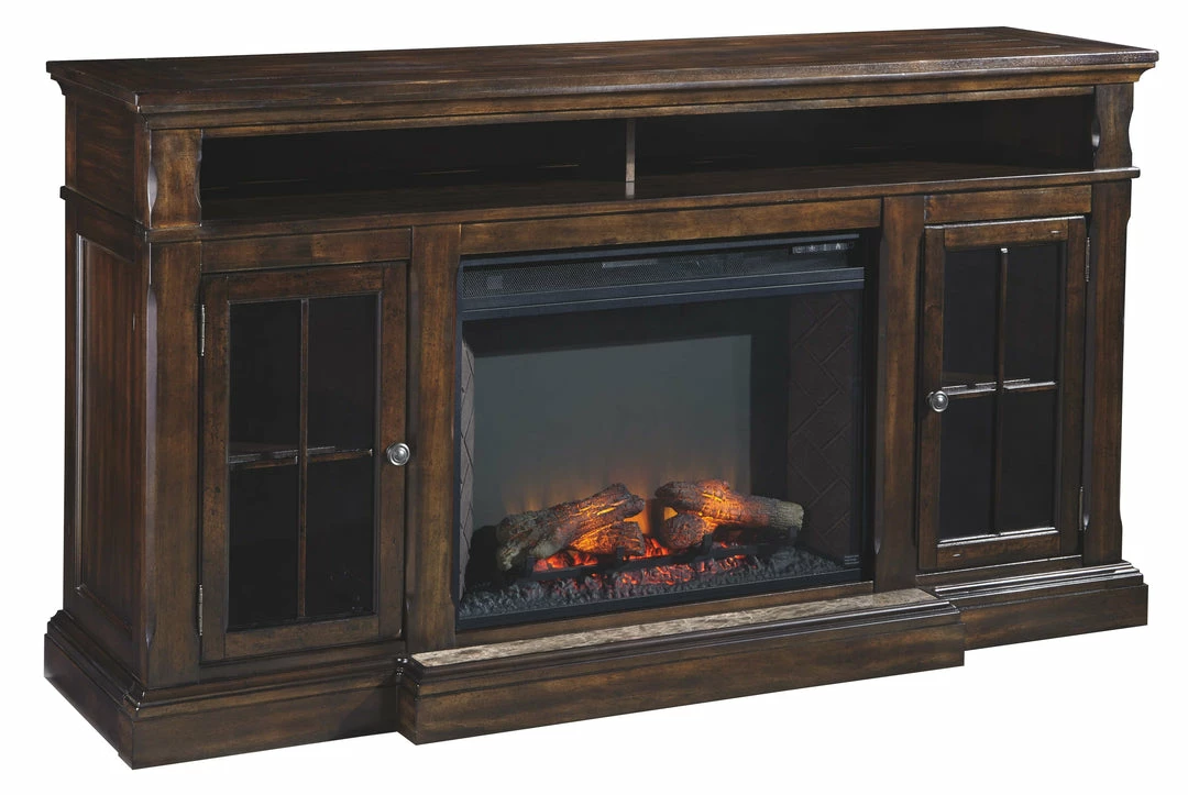 Buy 🎁 Ashley Furniture Roddinton - Dark Brown - Xl Tv Stand W/fireplace Option ❤️ 11 Ashley Furniture Roddinton - Dark Brown - Xl Tv Stand W/fireplace Option