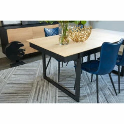 Moe's Home Collection Round Teak Wood Art Weathered Grey Small Table Decor