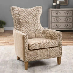 Uttermost Kiango Animal Pattern Armchair Chairs