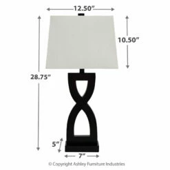Ashley Furniture Amasai - Patterned - Poly Table Lamp (2/CN) Accessories