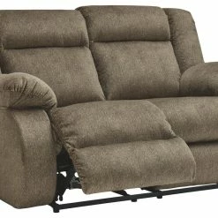 Ashley Furniture Burkner - Mocha - Reclining Power Loveseat Reclining Furniture