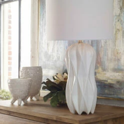 Uttermost Malena Glossy White Table Lamp Accessories