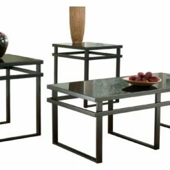 Ashley Furniture Laney - Black - Occasional Table Set (3/cn)
