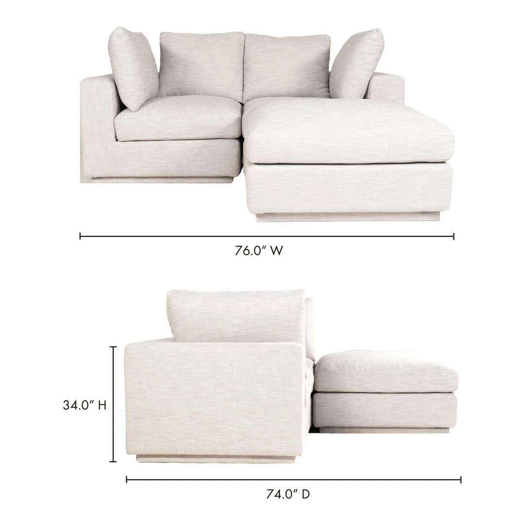 Wholesale 😍 Moe's Home Collection Sectionals Justin Nook Modular Sectional Taupe 🎁 4 Moe's Home Collection Sectionals Justin Nook Modular Sectional Taupe
