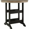 Signature Design By Ashley® Tables Fairen Trail - Black/driftwood - Round Bar Table W/umb Opt