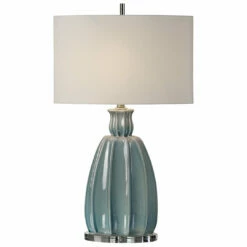 Uttermost Suzanette Sky Blue Ceramic Lamp