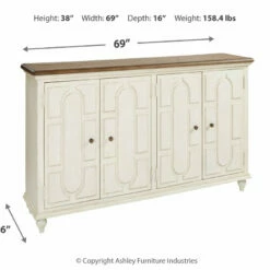 Ashley Furniture Roranville - Antique White - Accent Cabinet Cabinets