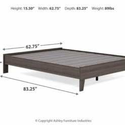 Buy 👍 Signature Design By Ashley® Beds Brymont - Dark Gray - Queen Platform Bed 🎁 15 Signature Design By Ashley® Beds Brymont - Dark Gray - Queen Platform Bed
