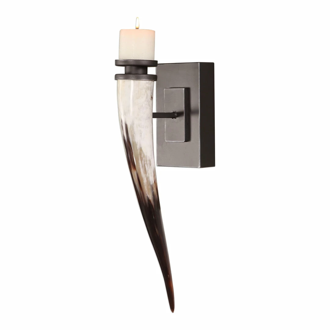 Buy ⌛ Accessories Uttermost Romany Horn Candle Sconce 💯 3 Accessories Uttermost Romany Horn Candle Sconce