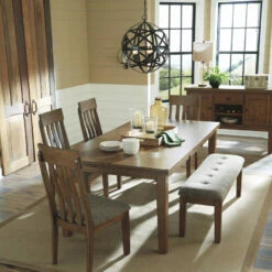 Ashley Furniture Flaybern - Brown - Rect Drm Butterfly Ext Table