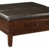 Ashley Furniture Gately - Medium Brown - Ottoman Cocktail Table