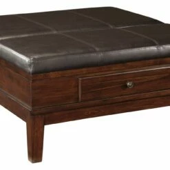 Ashley Furniture Gately - Medium Brown - Ottoman Cocktail Table