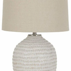 Ashley Furniture Jamon - Beige - Ceramic Table Lamp (1/cn) Accessories