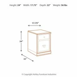 Ashley Furniture Cabinets Hamlyn - Medium Brown - File Cabinet