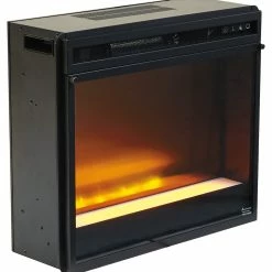 Ashley Furniture Entertainment - Black - Fireplace Insert Glass/stone Fireplace Inserts
