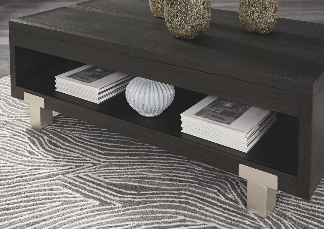 Outlet โ Ashley Furniture Tables Chisago - Black/silver - Lift Top Cocktail Table ๐ 9 Ashley Furniture Tables Chisago - Black/silver - Lift Top Cocktail Table