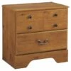 New 🔔 Ashley Furniture Bittersweet - Light Brown - Two Drawer Night Stand 🔔 1 Ashley Furniture Bittersweet - Light Brown - Two Drawer Night Stand