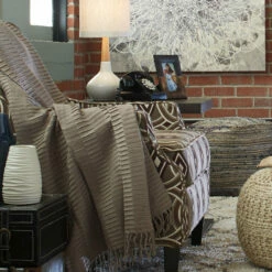 Ashley Furniture Mendez - Taupe - Throw (3/cs)