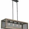 Ashley Furniture Accessories Jodene - Brown/black - Wood Pendant Light (1/cn)