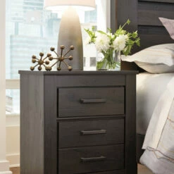 Ashley Furniture Brinxton - Charcoal - Two Drawer Night Stand Nightstands