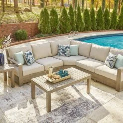 Signature Design By Ashley® Silo Point - Brown - 6 Pc. - Lounge Set Outdoor Sets