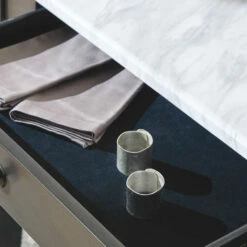 Benchcraft® Luvoni - Best In Class/Dark Charcoal Gray - Rectangular Dining Room Table, 4 Upholstered Side Chairs Dining Room Sets