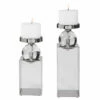 Budget 🧨 Table Decor Uttermost Lucian Nickel Candleholders, Set/2 🎉 1 Table Decor Uttermost Lucian Nickel Candleholders, Set/2