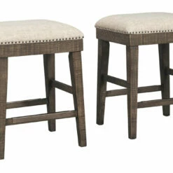 Ashley Furniture Wyndahl - Rustic Brown - Upholstered Stool (2/cn)