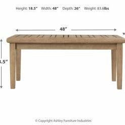 Ashley Furniture Gerianne - Grayish Brown - Rectangular Cocktail Table Tables