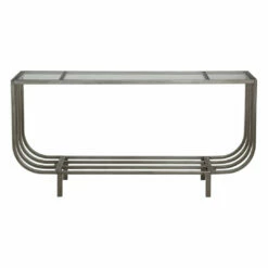 Tables Uttermost Arlice Bright Silver Console Table