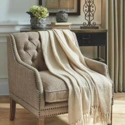 Ashley Furniture Rowena - Cream - Throw (3/cs)