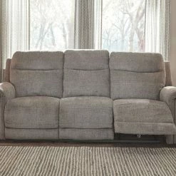 Signature Design By Ashley® Reclining Furniture Mouttrie - Set - Power Reclining Sofa With Adjustable Headrest, Power Reclining Loveseat With CON/Adjustable HDRST