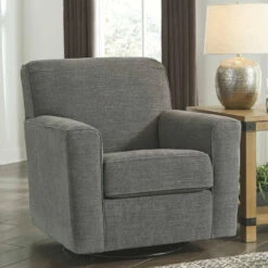Ashley Furniture Alcona - Charcoal - Swivel Glider Accent Chair Chairs