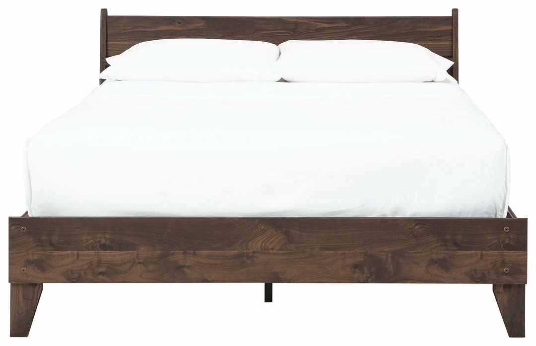 New 🥰 Signature Design By Ashley® Calverson - Mocha - Queen Panel Platform Bed 🔔 8 Signature Design By Ashley® Calverson - Mocha - Queen Panel Platform Bed