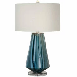 Uttermost Pescara Teal-Gray Glass Lamp Accessories