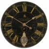 Wholesale 🥰 Accessories Uttermost Bond Street 30" Black Wall Clock 🔔 1 Accessories Uttermost Bond Street 30" Black Wall Clock
