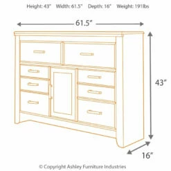 Ashley Furniture Juararo - Ultimate Best In Class Dresser, Mirror
