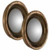 Best deal 🎉 Uttermost Tropea Rounds Wood Mirror S/2 🎁 2 Uttermost Tropea Rounds Wood Mirror S/2