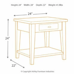Best deal ✔️ Ashley Furniture Tables Branbury - Grayish Brown - Rectangular End Table 🥰 16 Ashley Furniture Tables Branbury - Grayish Brown - Rectangular End Table