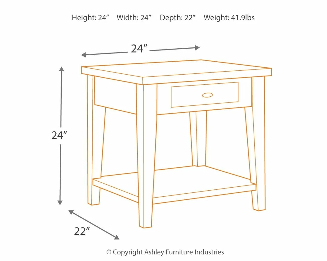 Best deal ✔️ Ashley Furniture Tables Branbury - Grayish Brown - Rectangular End Table 🥰 6 Ashley Furniture Tables Branbury - Grayish Brown - Rectangular End Table