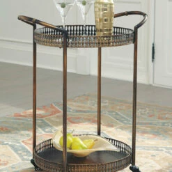 Ashley Furniture Clarkburn - Bronze Finish - Bar Cart Bars & Bar Carts
