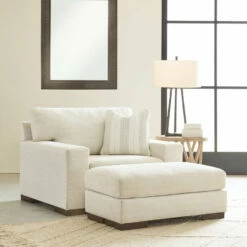 Signature Design By Ashley® Maggie - Birch - 2 Pc. - Chair And A Half, Ottoman Chair & Ottoman Sets