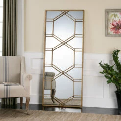 Accessories Uttermost Kennis Gold Leaf Leaner Mirror